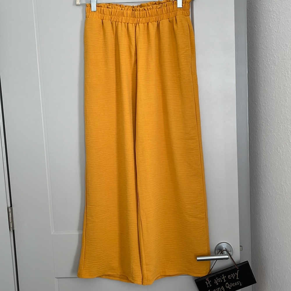Gold/Yellow Wide Leg Pants NWOT